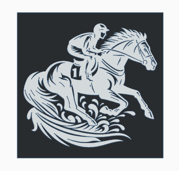 Horse and Jockey art by B&amp;B TECH | Download free STL model | Printables.com