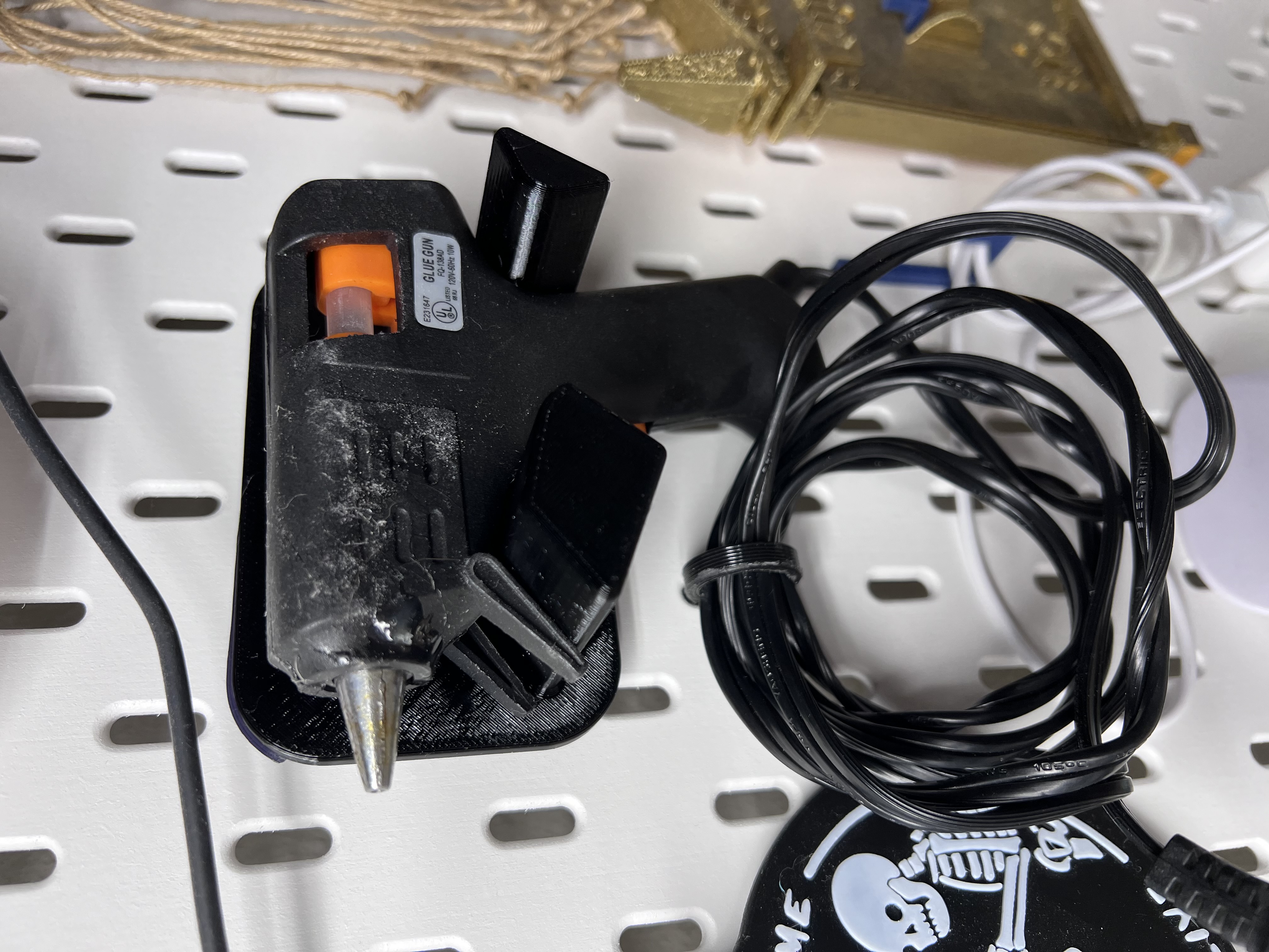 Skadis Hot Glue Gun Holder