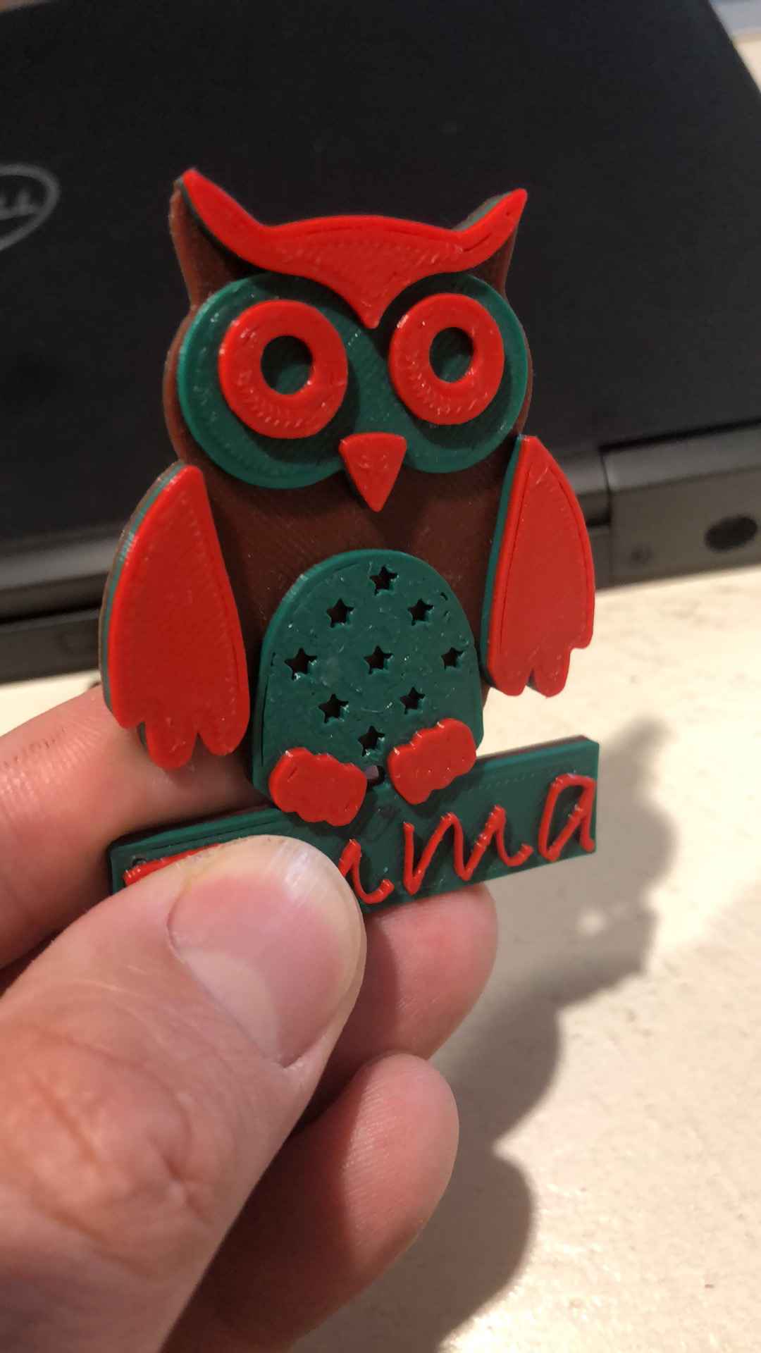 Little Owl with editable name by Petrik Tamás | Download free STL model ...