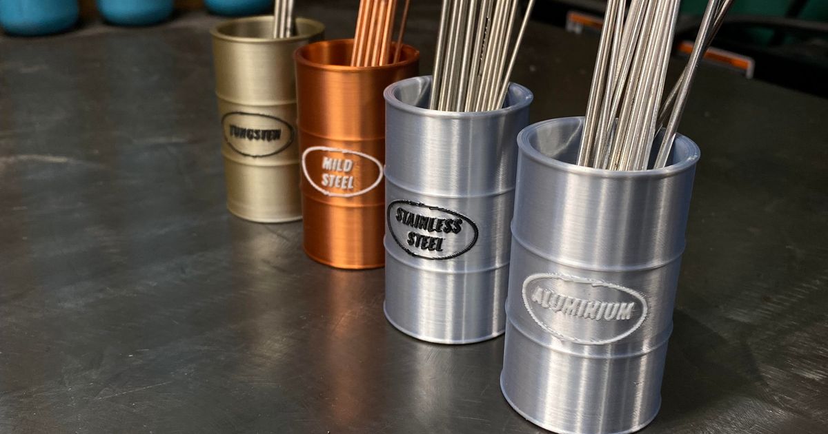 Tig Welding Filler Rod Barrels by Kaden Flick Download free STL model
