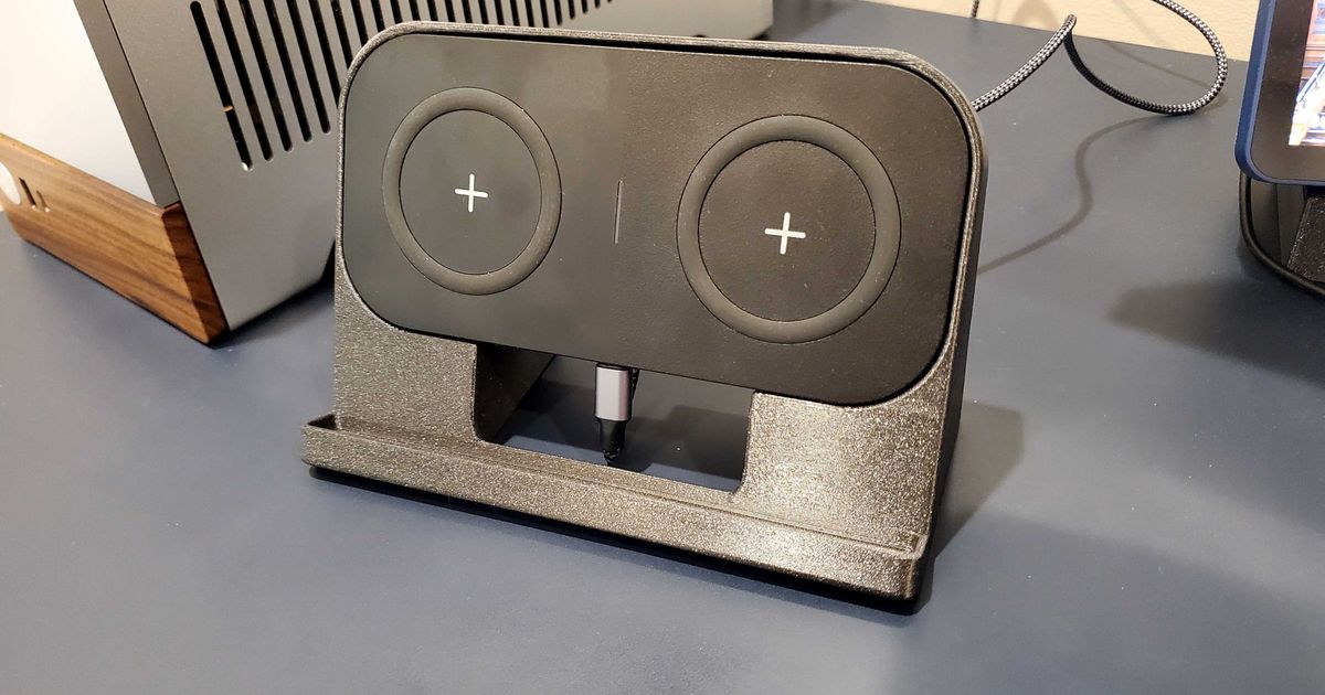 Dual Phone Charger Tray by Download free STL model