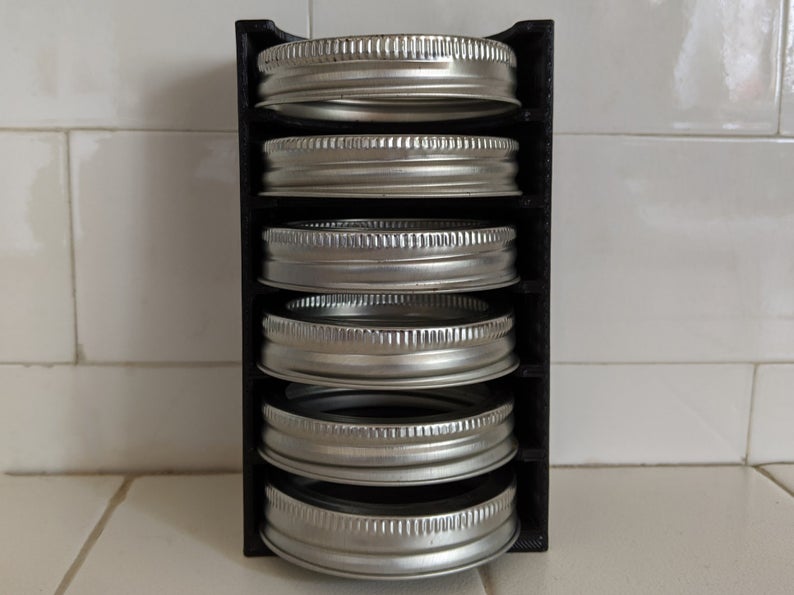 Jar Rack Model Mason Jar Lid Rack by Stephanie Cervi Design | Printables Store