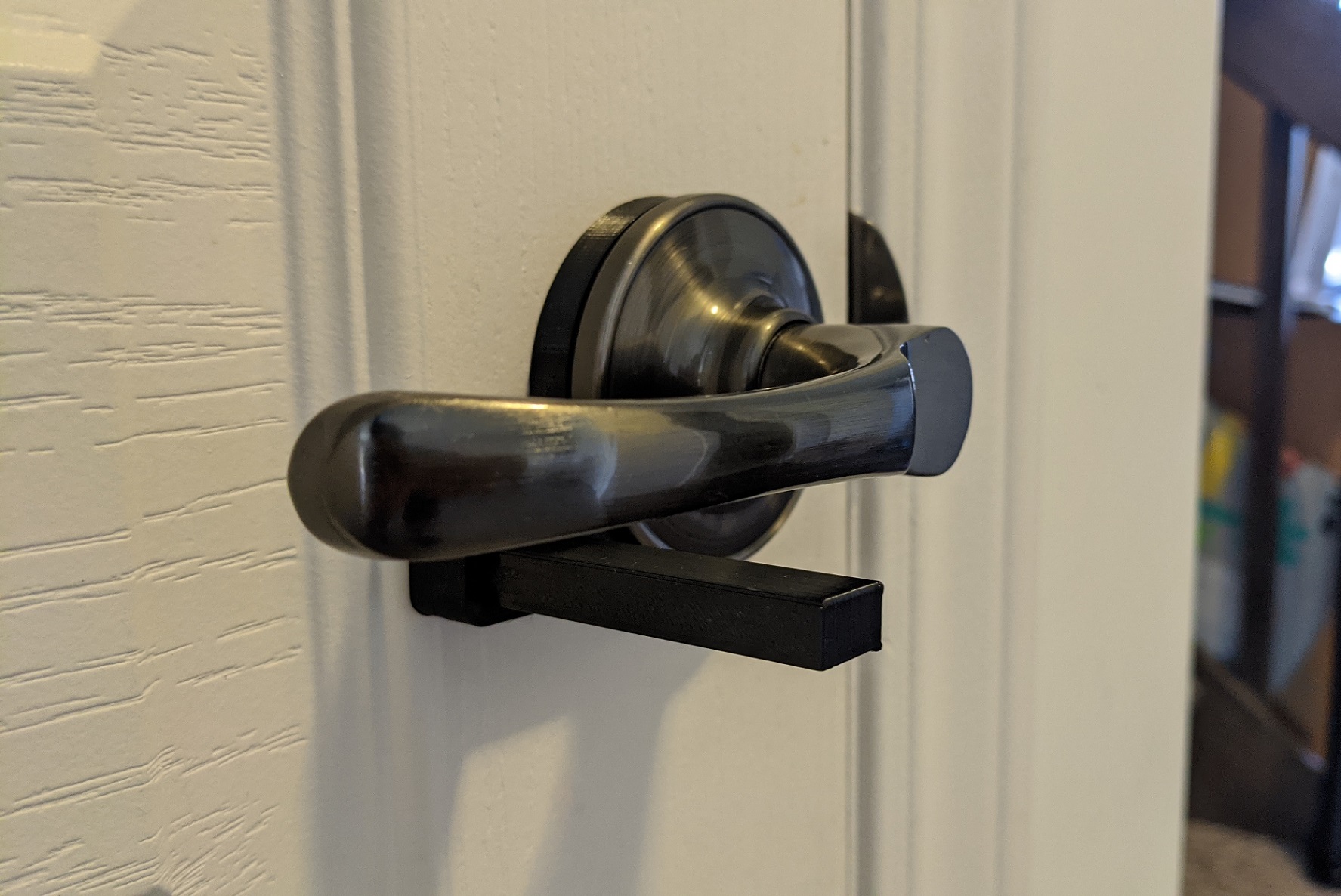 Lever door handle lock