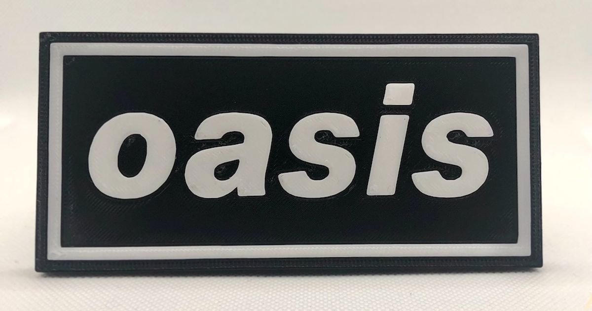 Oasis logo plaque 2D Wall Art - Album Art Project #1 by wafflecart