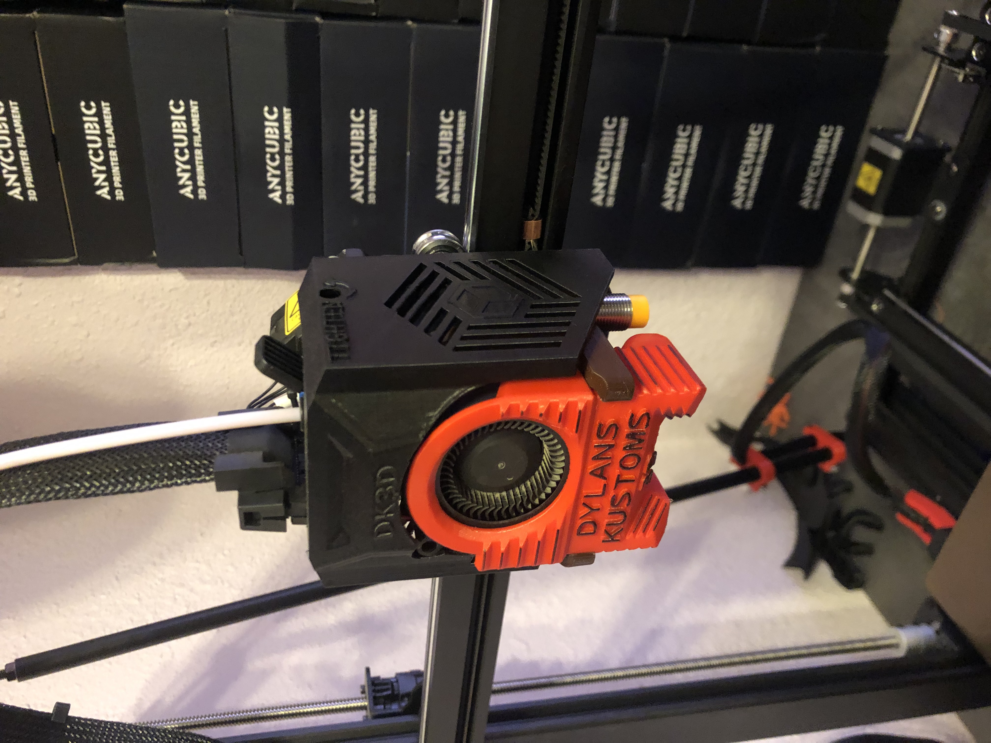 Kobra 2 Max Hotend Shroud/Cover for upgraded fan duct
