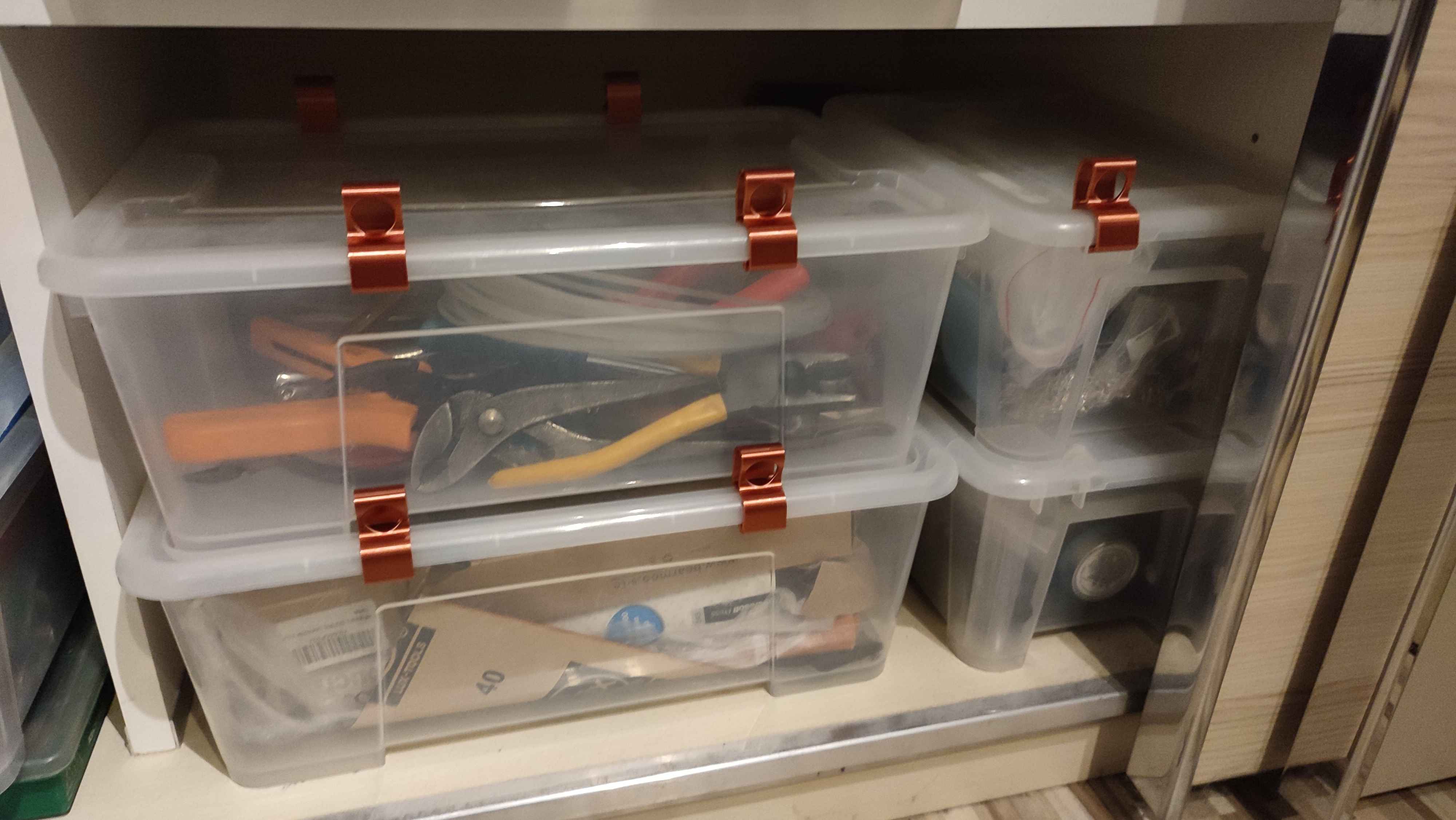 Stacked-Openable and Flat "Never Lost Clip" for IKEA Samla 5L/11L/22L