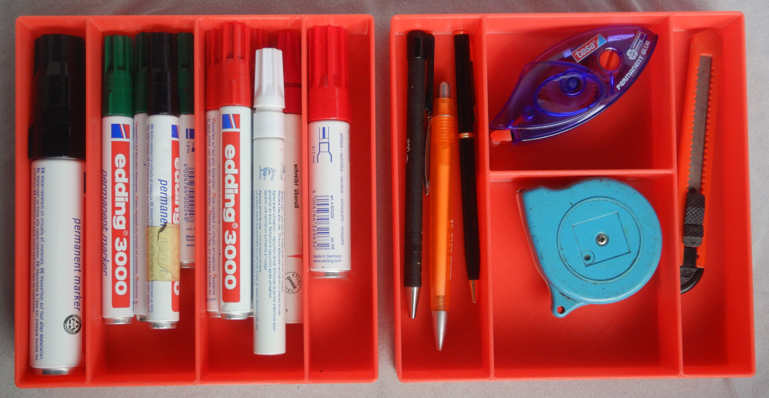 Sortiereinsätze für Schreibtischschublade; Sorting inserts for desk drawers