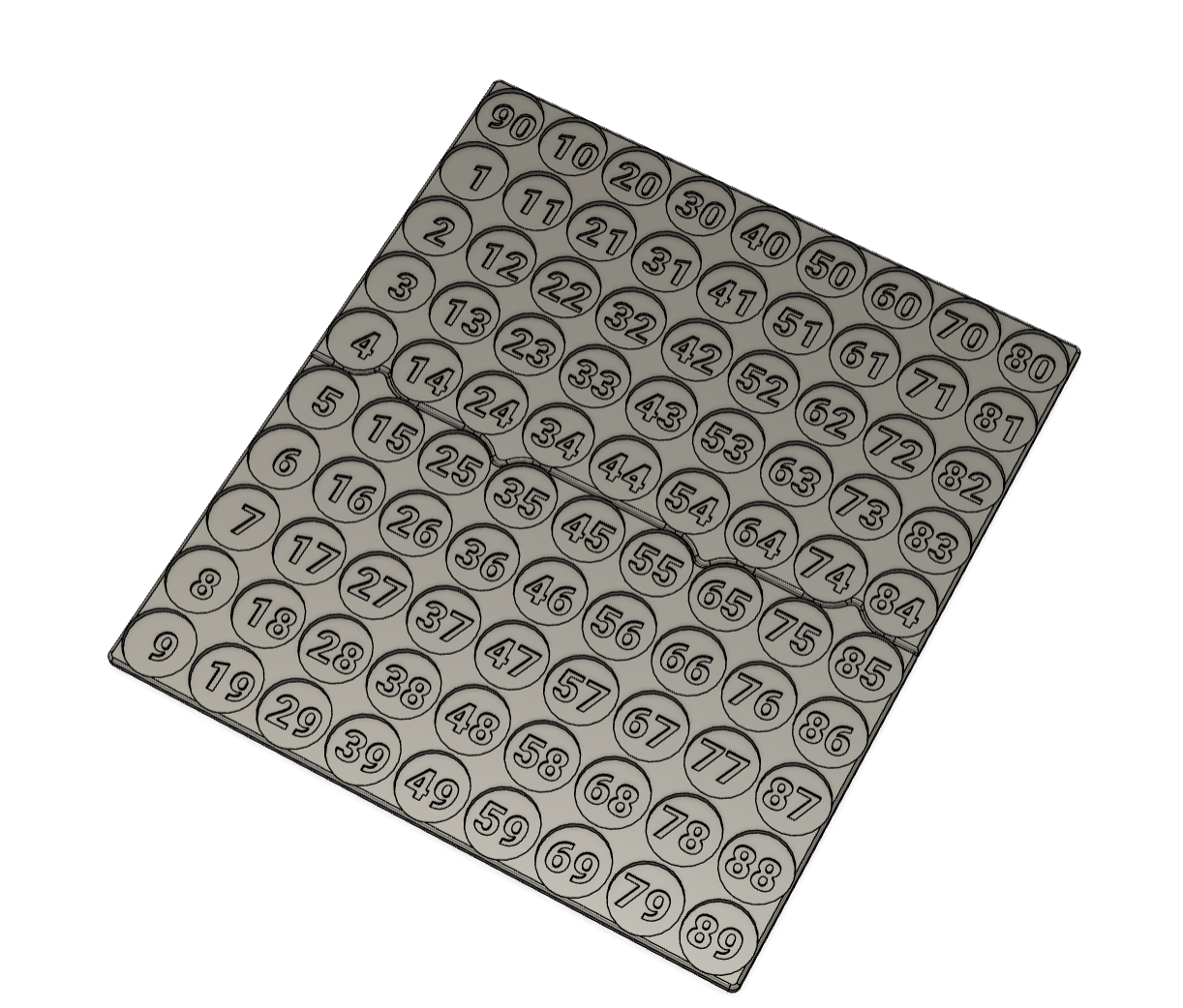 Bingo table