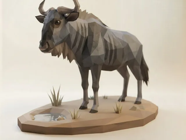 Low Poly Wildebeest