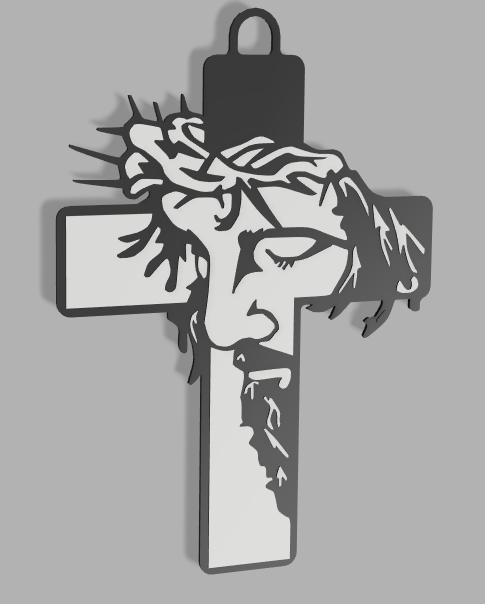 Cross-jesus 3D model thumbnail