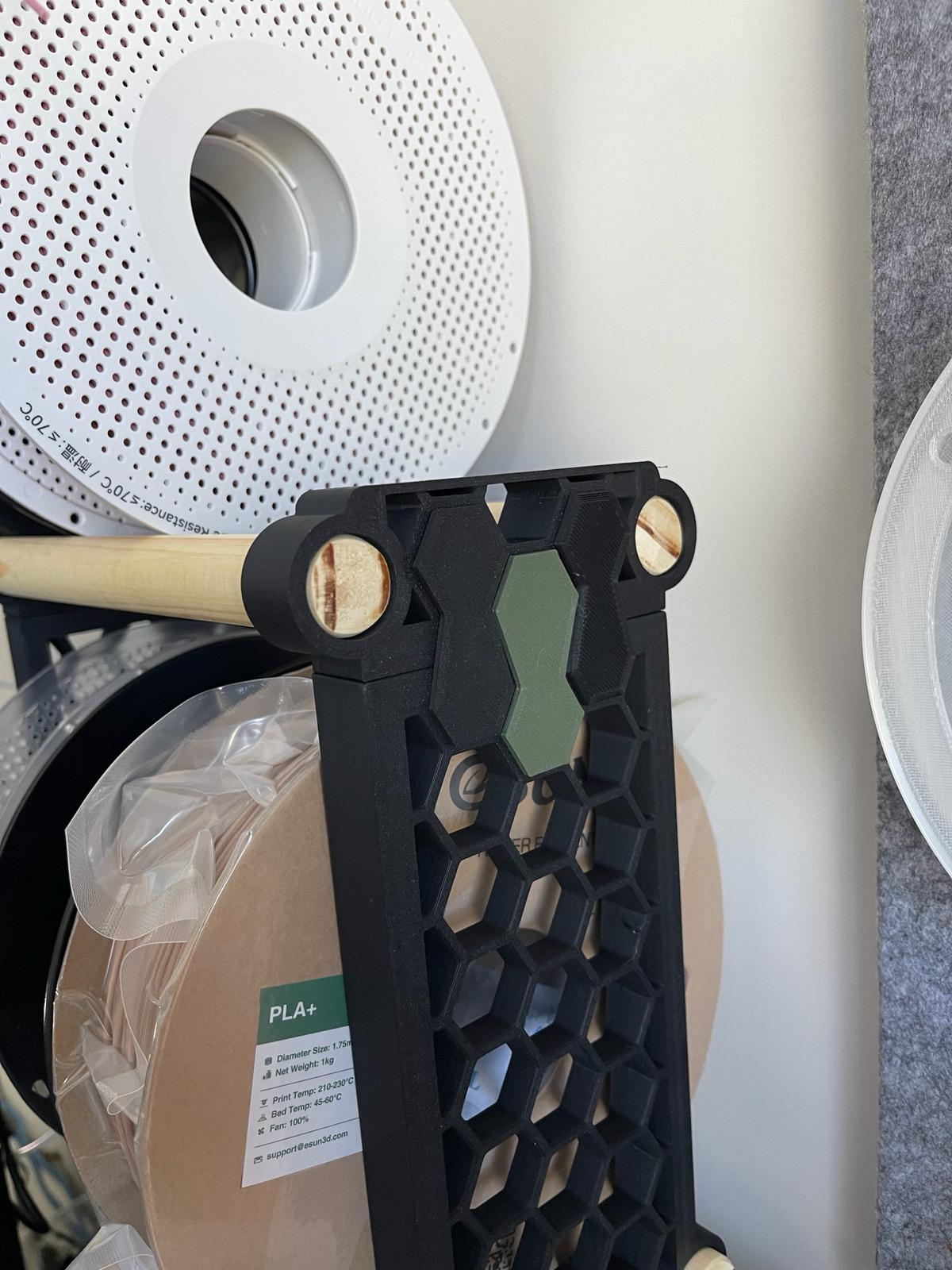 Stackable filament rack Top(22mm) finishing shelve and locking joint(all)