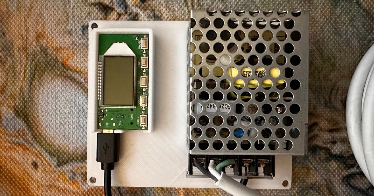 Mounting Plate for FM Transmitter Chip and Power Supply by Matt