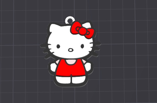 cute hello kitty keychain / necklace charm