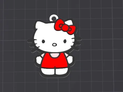 cute hello kitty keychain / necklace charm