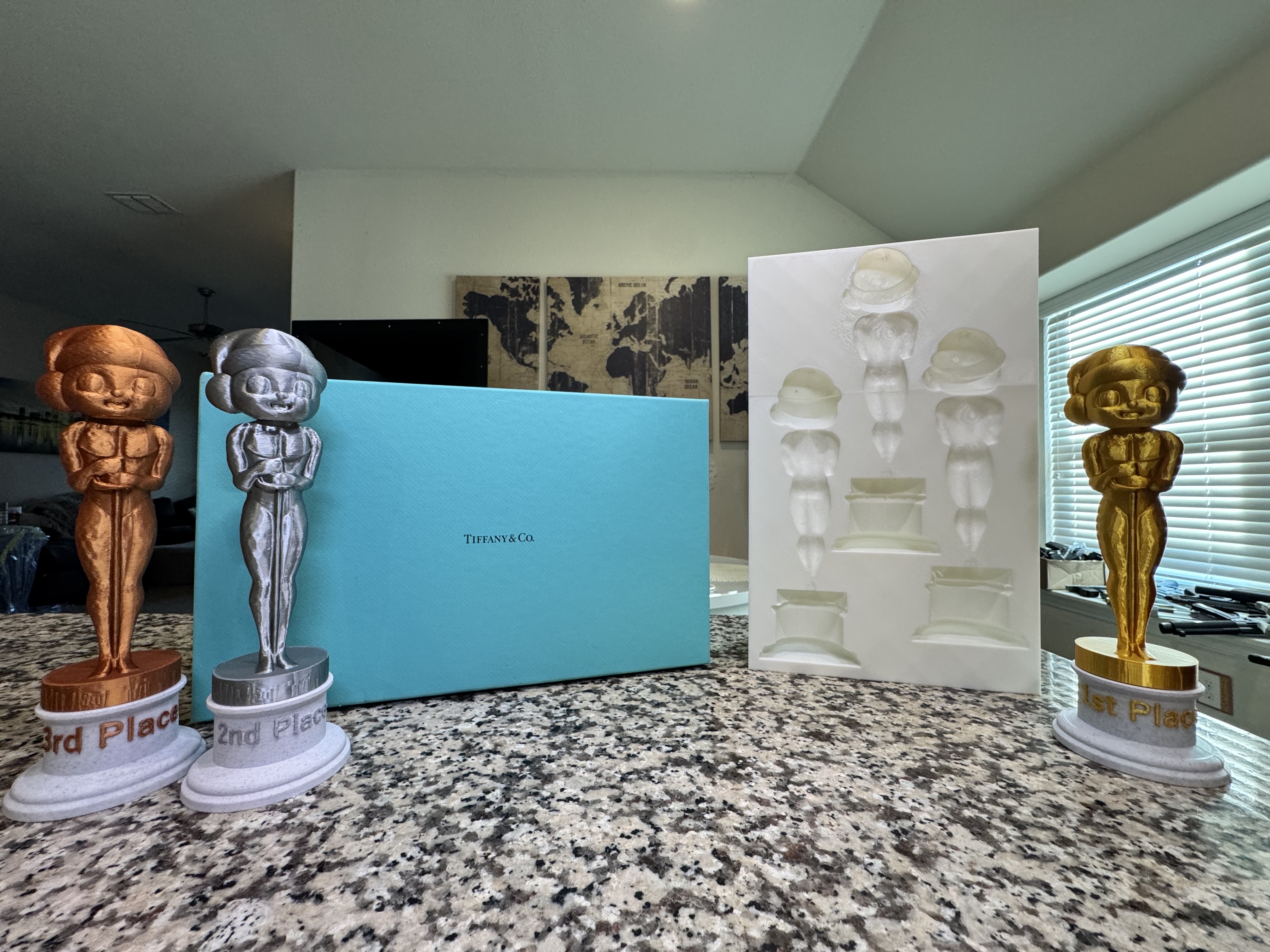 Gingerbread competition trophies first second third