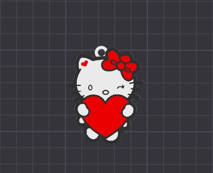 cute hello kitty keychain / necklace charm