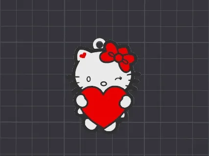 cute hello kitty keychain / necklace charm