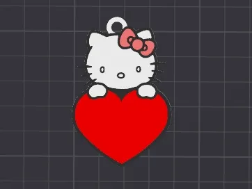 cute hello kitty keychain / necklace charm