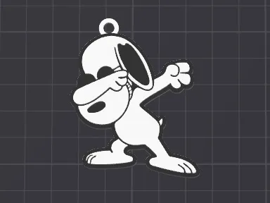 cute snoopy keychain / necklace charm