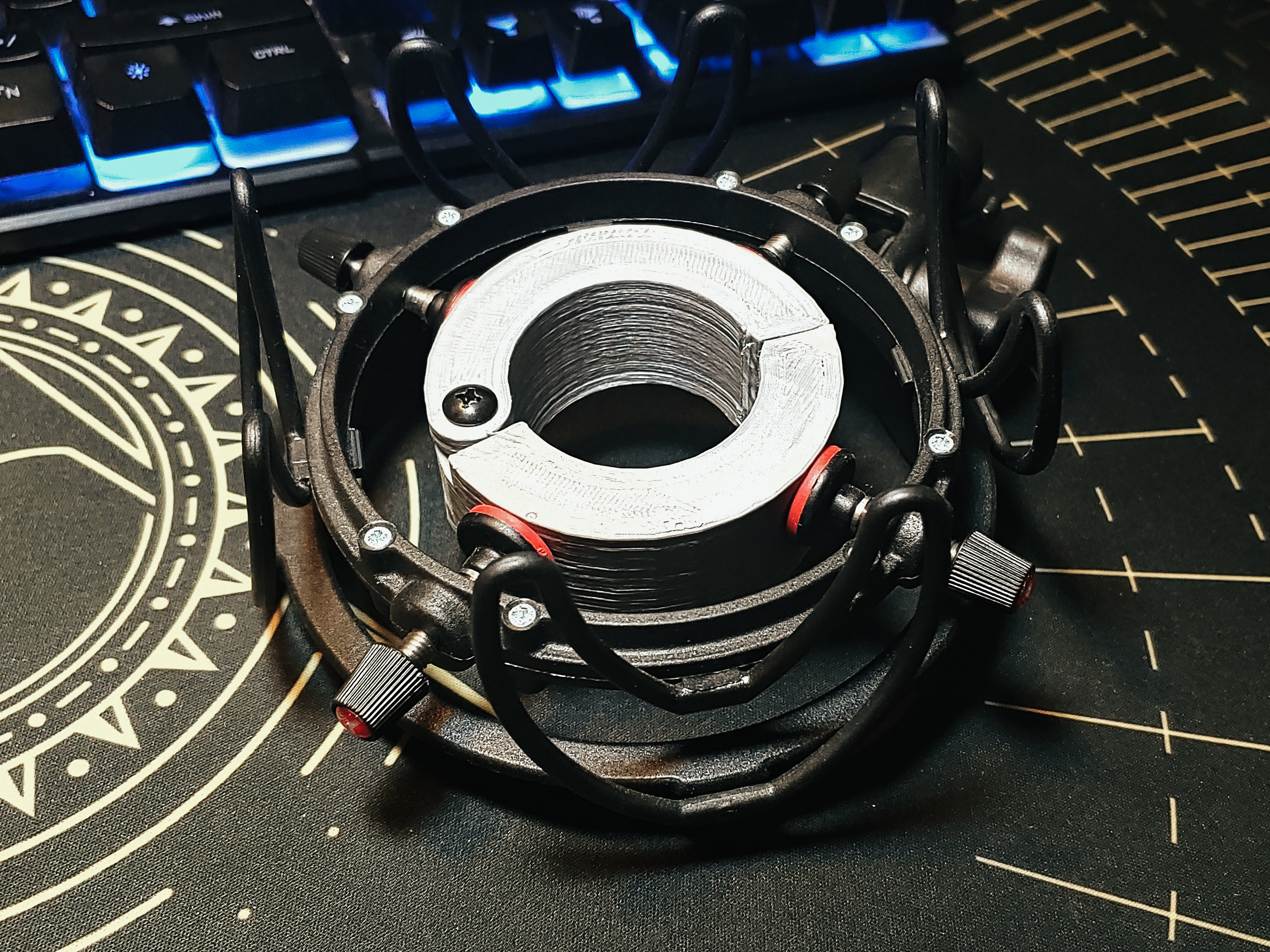 Rycote Invision L Microphone Shockmount Adapter (Hinged Pipe/Cylinder Collar)