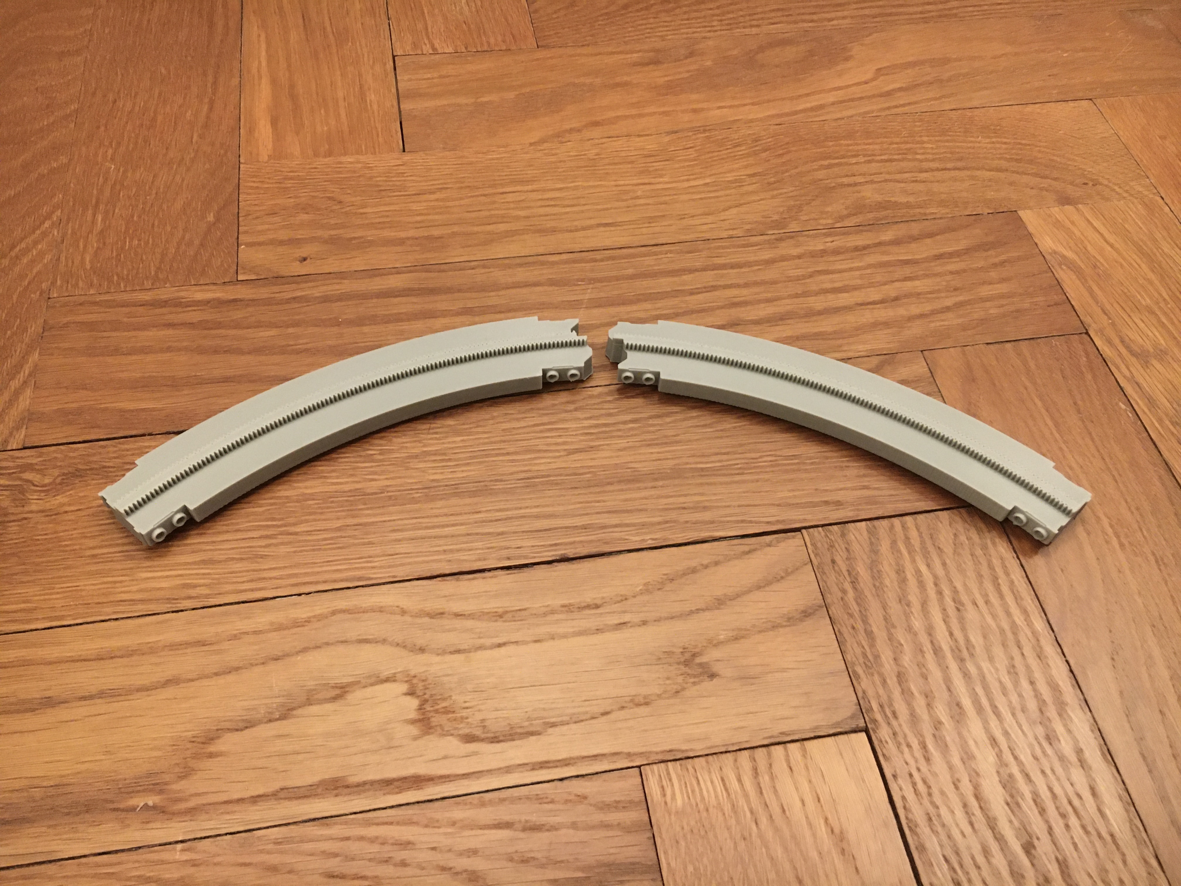 Lego Monorail Track Curve r28 Split Left + Right