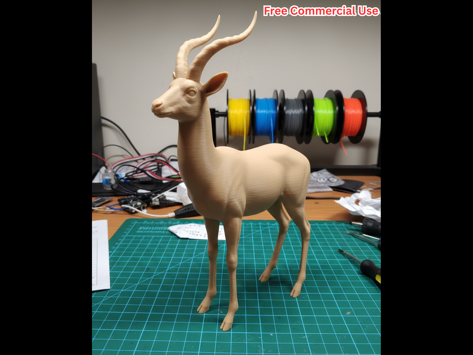 Semi-Realistic Antelope Statue