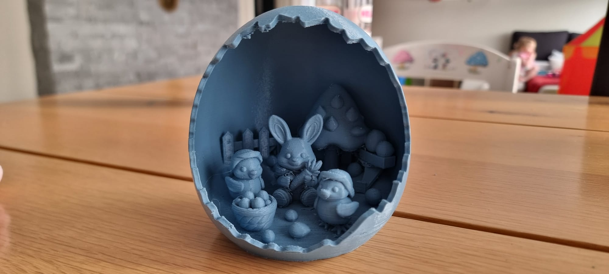 Easter egg village decor - diorama — thumbnail 2