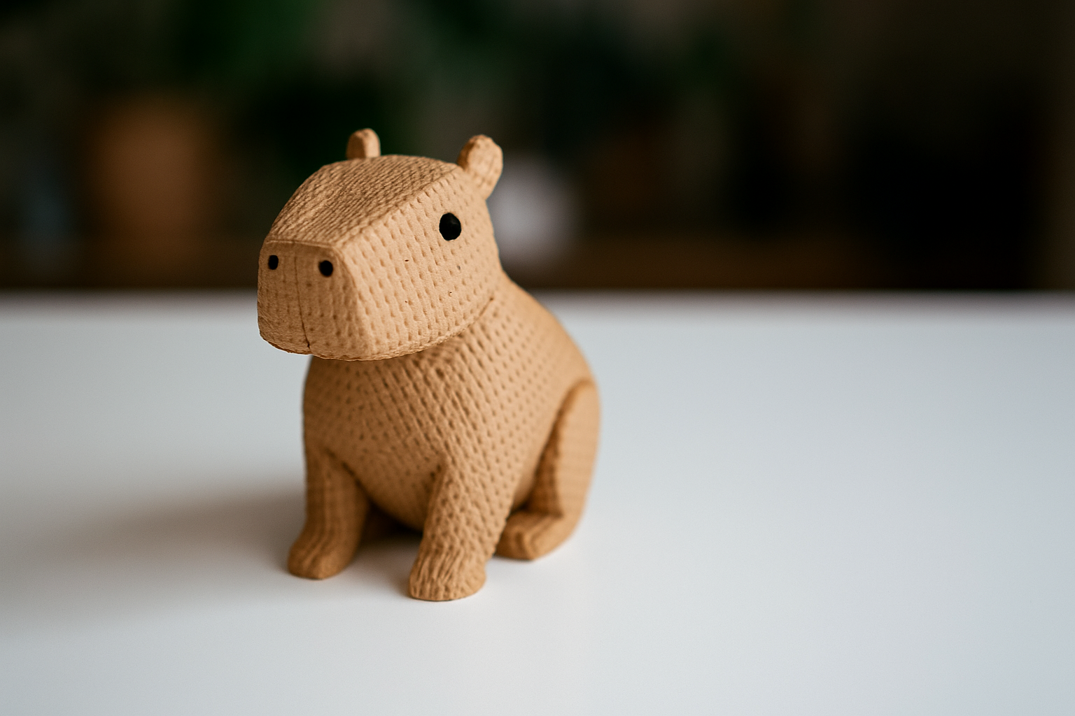 Knitted Capybara - The Chillest Desk Buddy