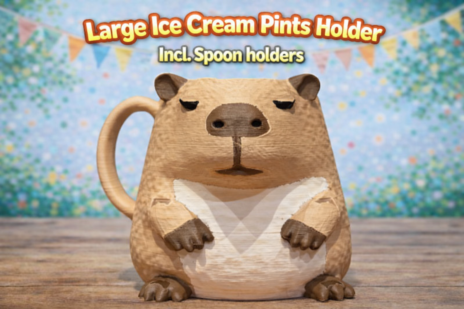 Chill Capybara Ice Cream Pints Holder
