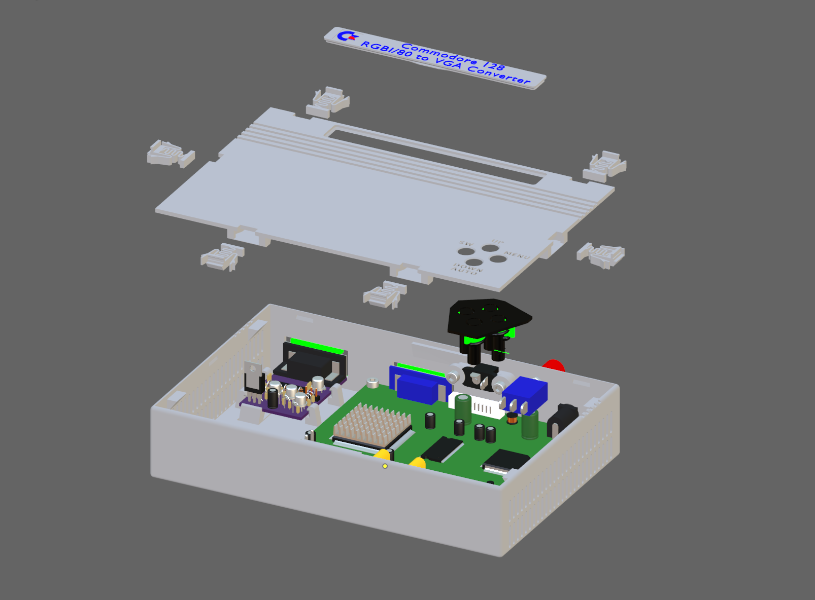 Commodore 128 RGBI-to-RGBA adapter project by VanessaE | Download free ...