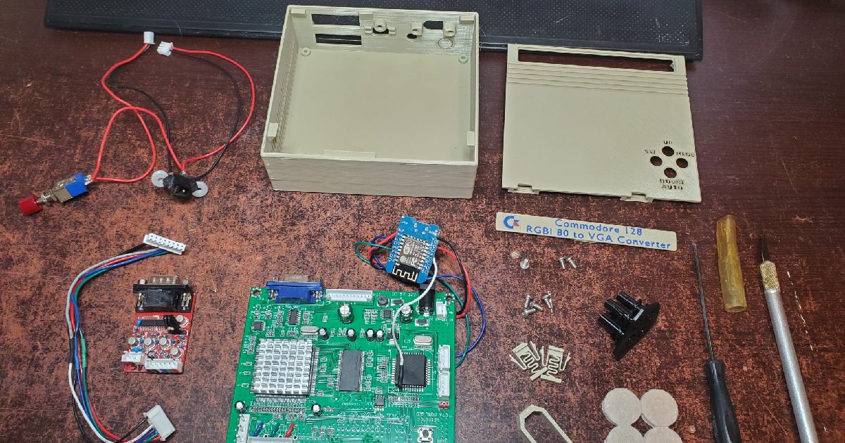 Commodore 128 RGBI-to-RGBA adapter project by VanessaE | Download free ...