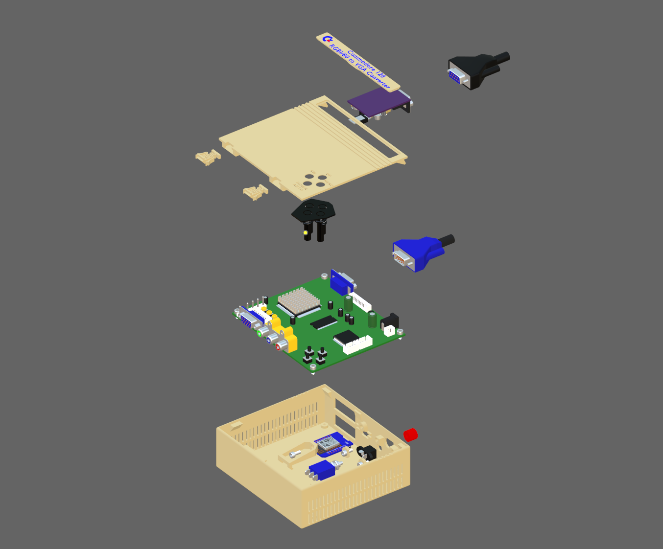 Commodore 128 RGBI-to-RGBA adapter project by VanessaE | Download free ...