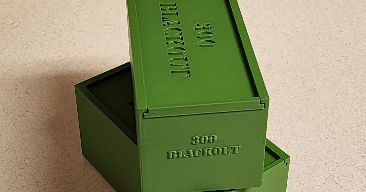 300 Blackout ammo box (stackable) by Erich Schultz | Download free STL ...