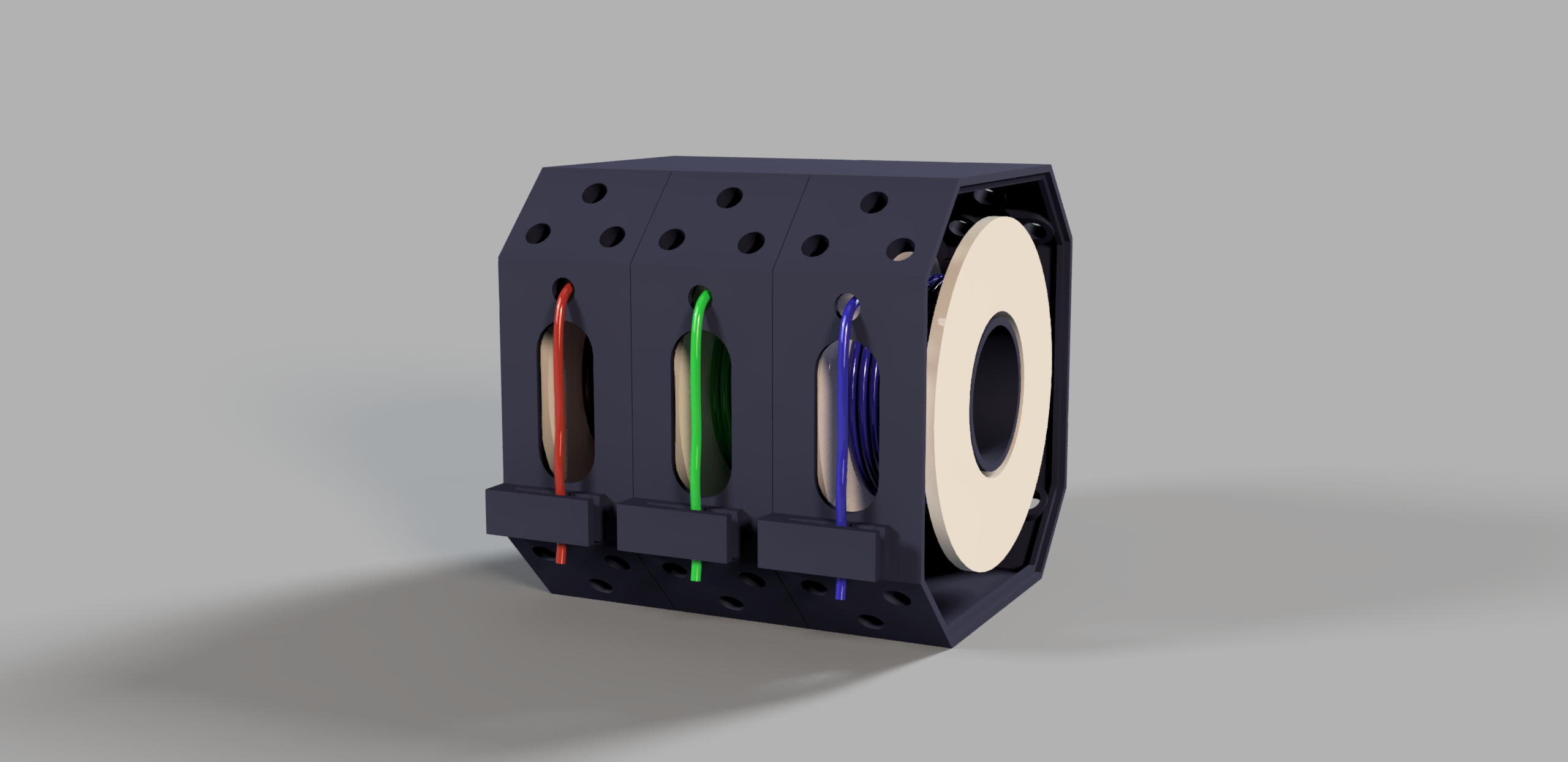 Miniatura 5 do modelo 3D Modular 2D stackable ultra compact wire spool holder