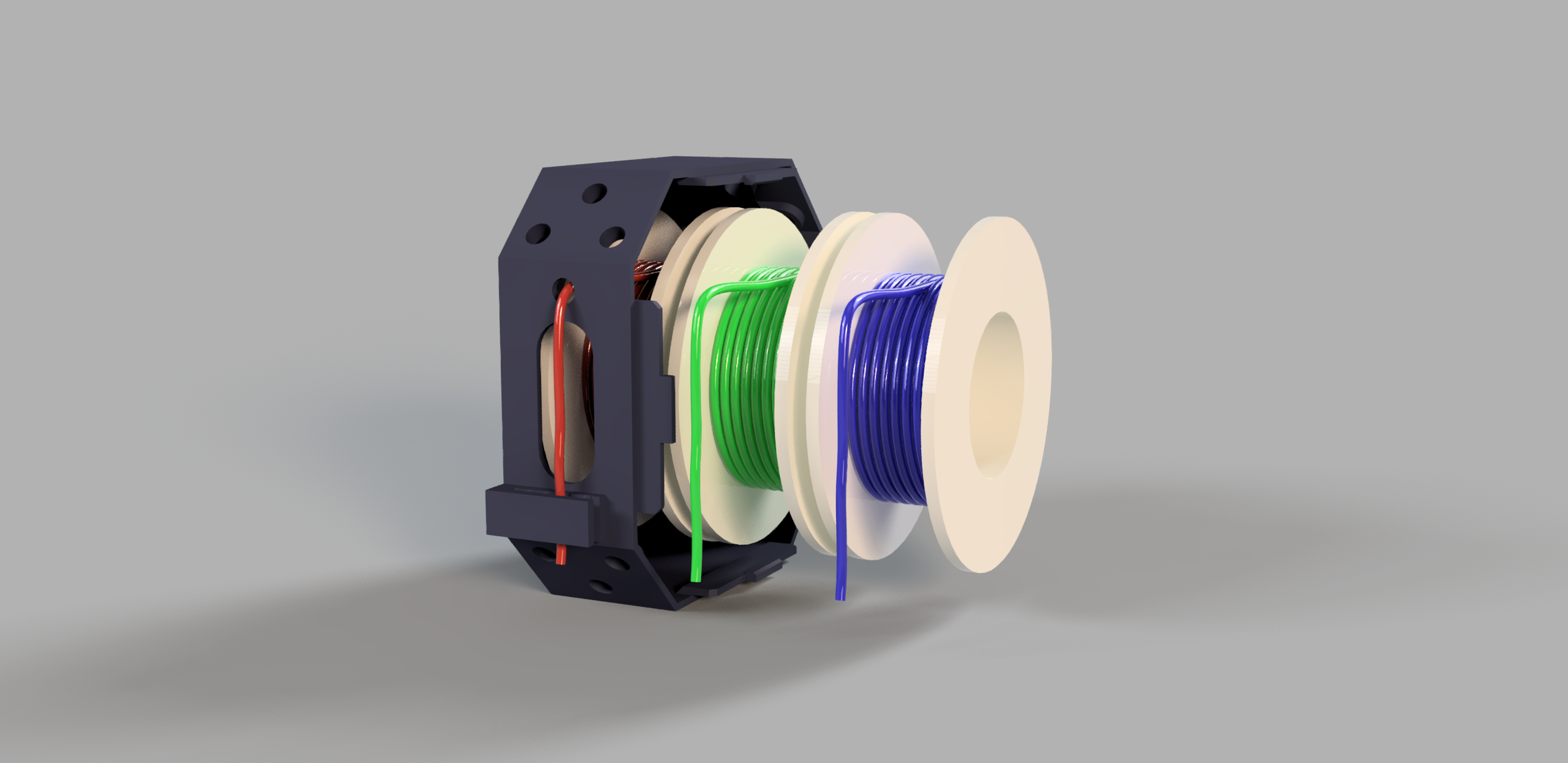 Modular 2D Stackable Ultra Compact Wire Spool Holder By Arevi modular-2d-stackable-ultra-compact-wire-spool-holder-by-arevi