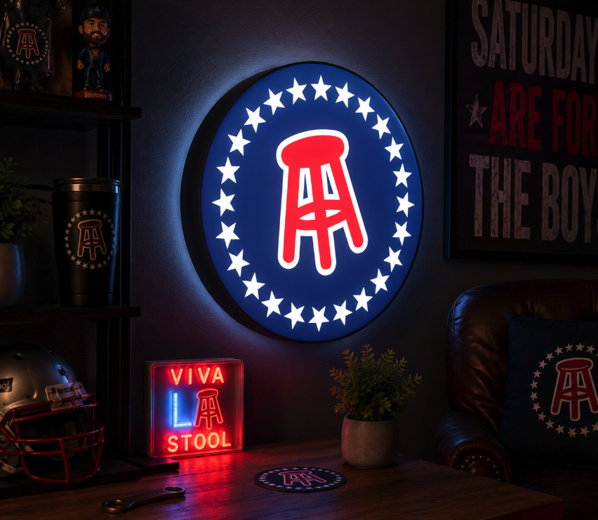 Bar Stool Sports LED Lightbox | Multicolor 3D Printable 3MF