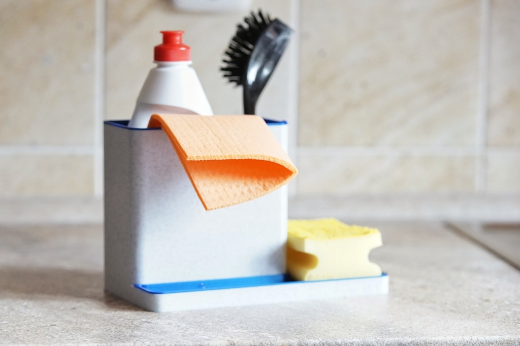Kitchen organizer with integrated drip box (Easy to print and usefull)