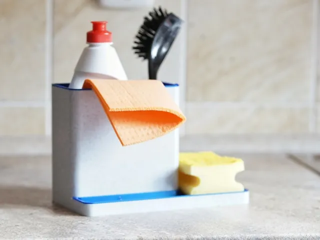 Kitchen organizer with integrated drip box (Easy to print and usefull)