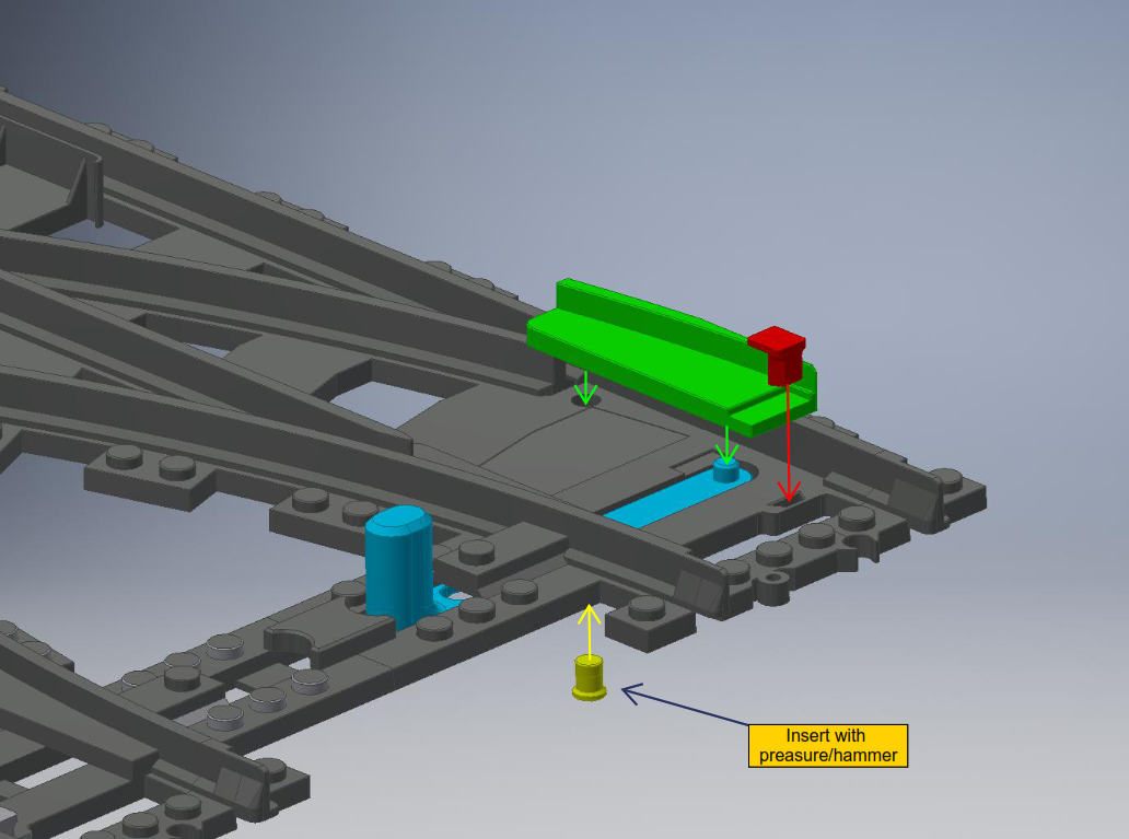 LEGO Train Track Double Crossover Switch by 3DMegoldasok Download free STL model Printables