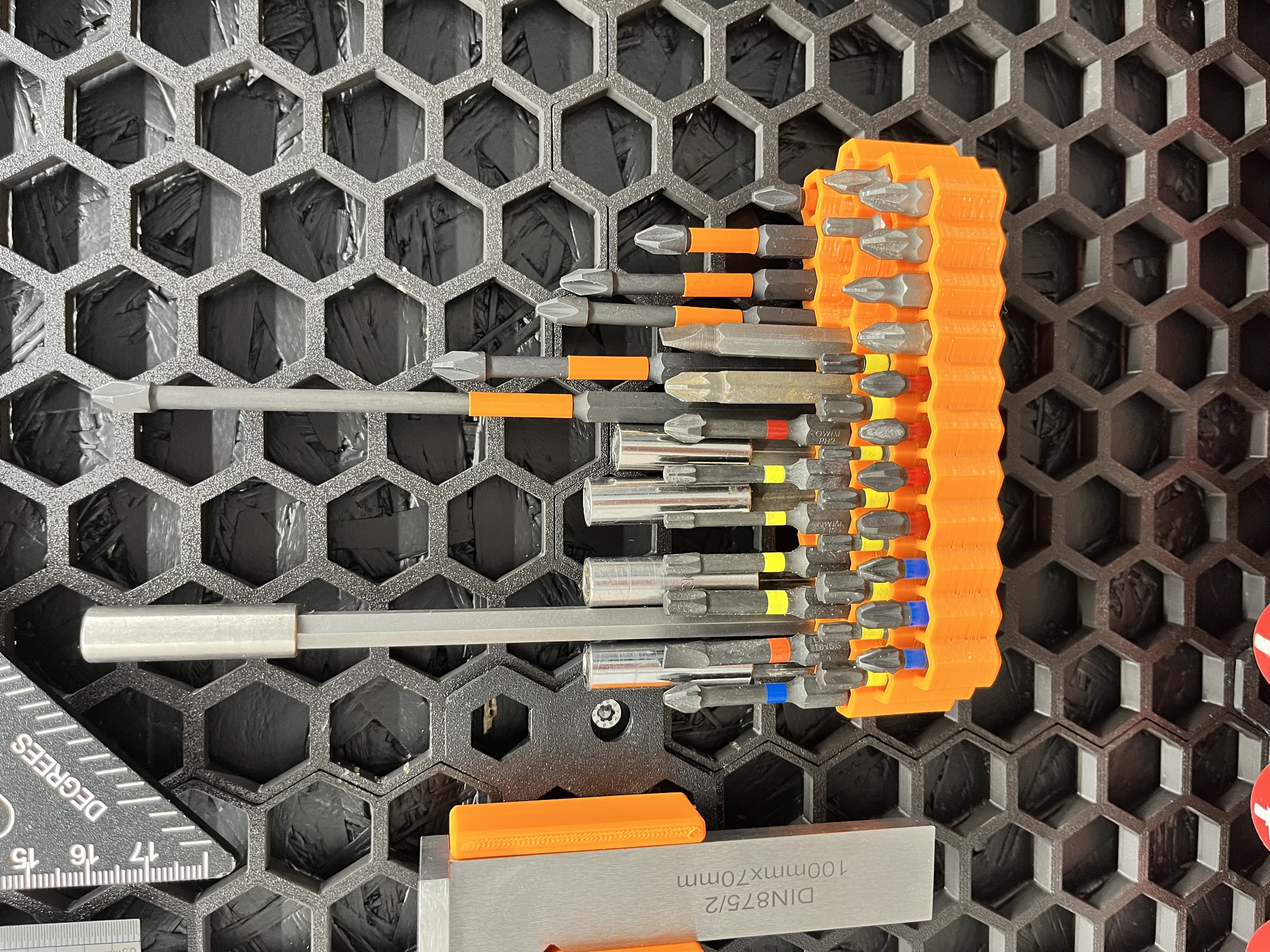 Hex Bit Holder for Honeycomb Storage Wall (HSW)