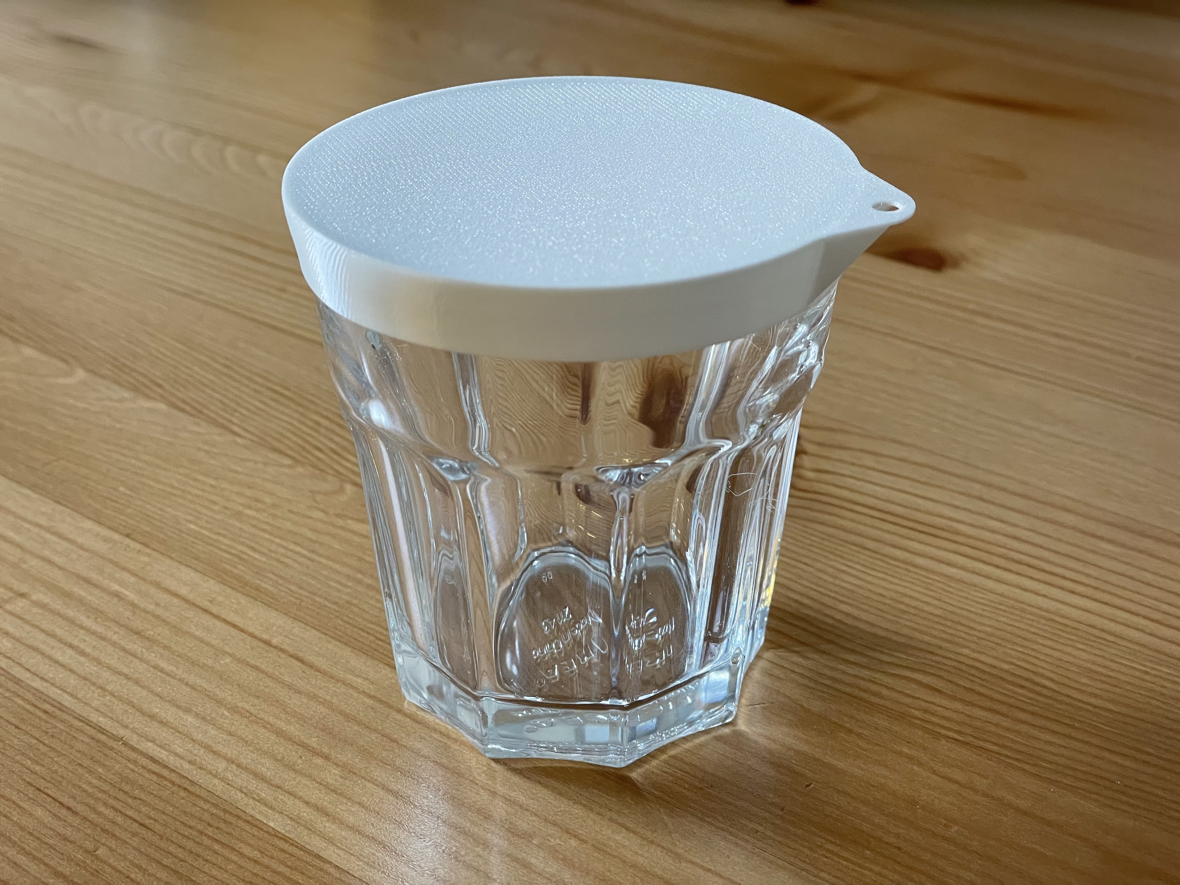 Parametric TPU lid with lip to preserve food in (IKEA POKAL) glasses