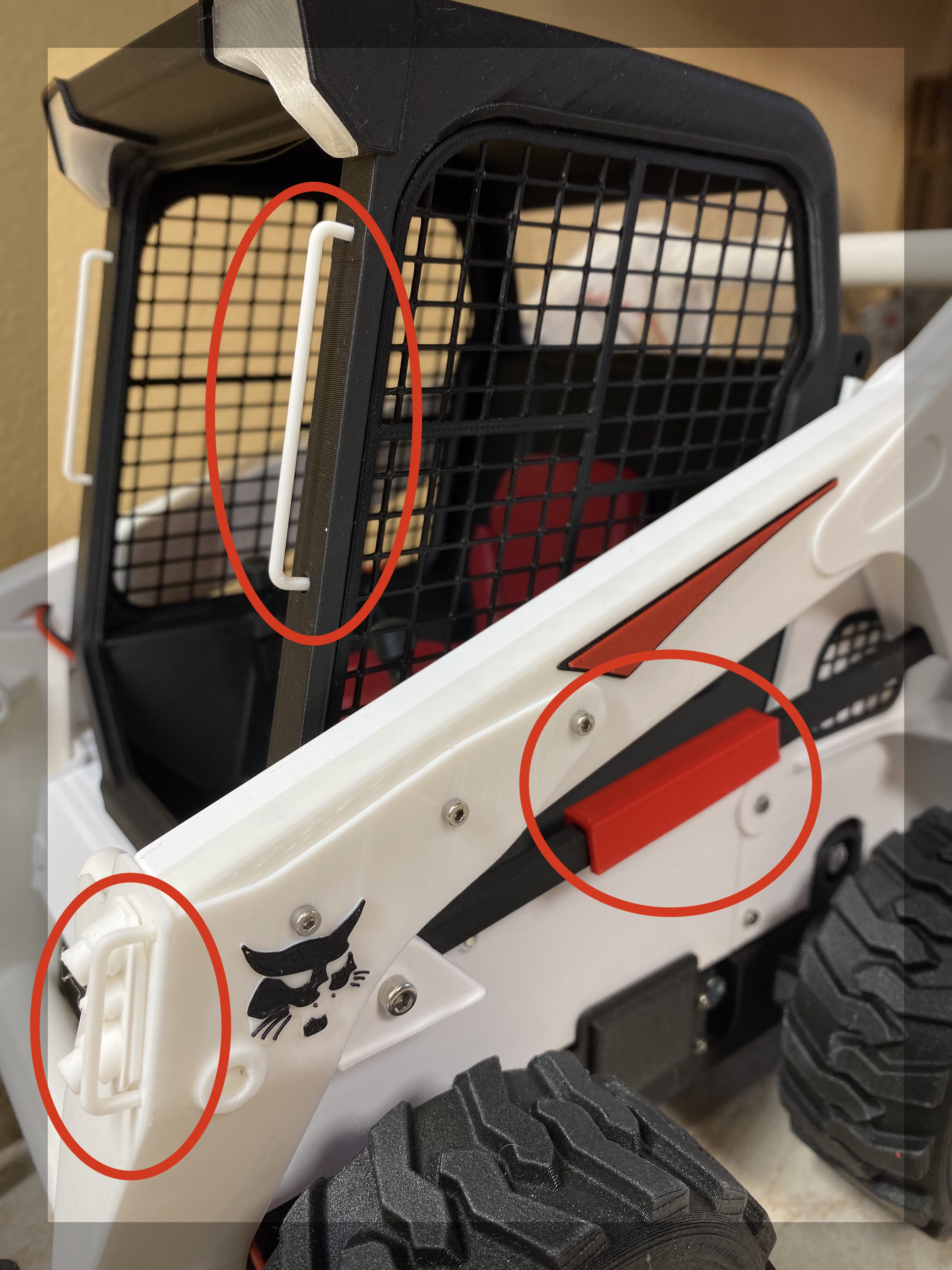 Handle and protect for Bobcat wheel loader
