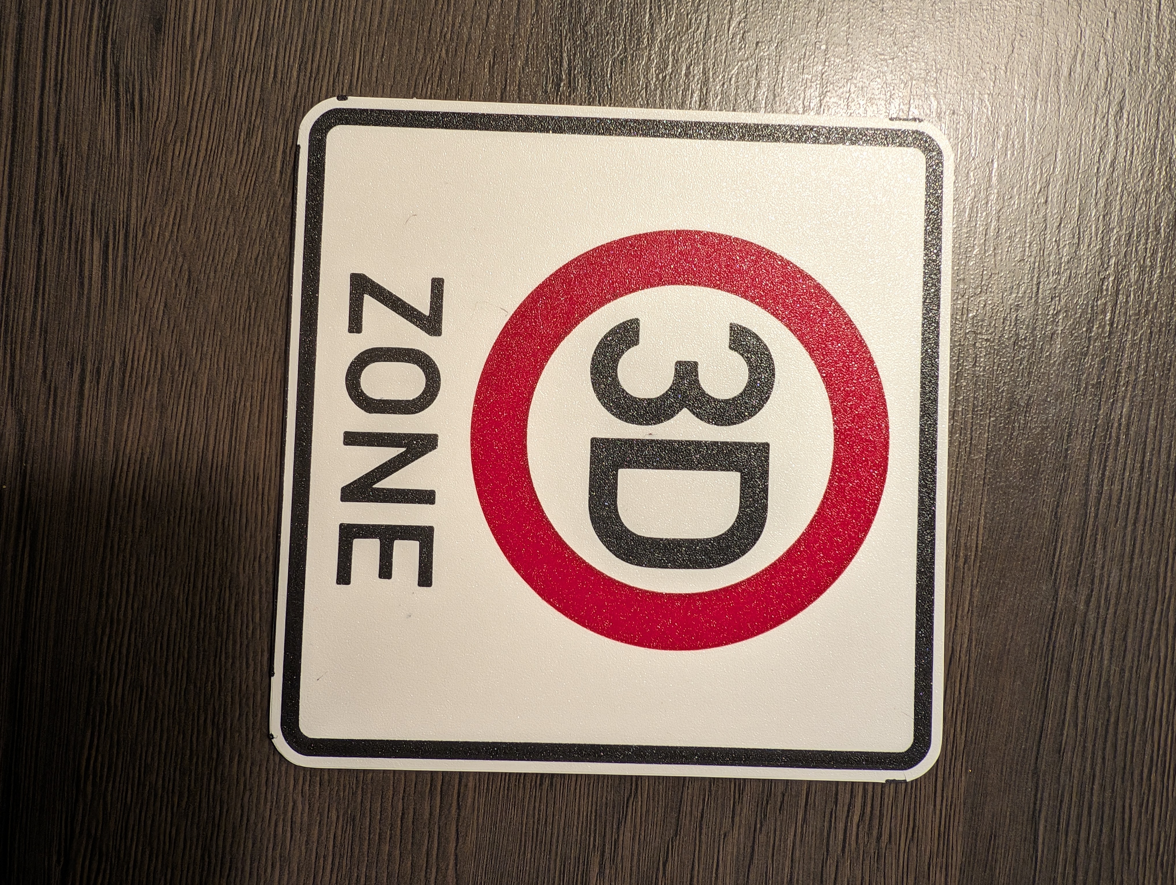 3D Zone Schild