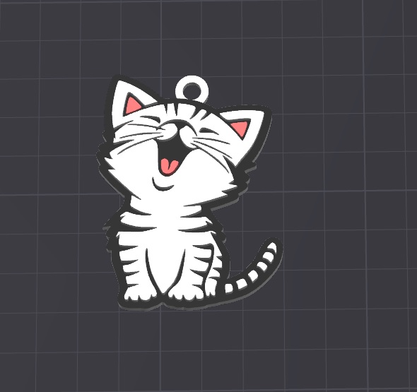 cute cat keychain / necklace charm