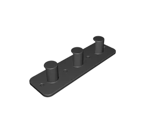Wall Mount Clothing Rack by sleepyhead | Download free STL model ...
