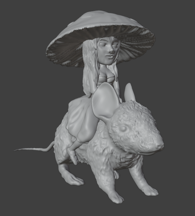 Fungal Fairy mouse rider