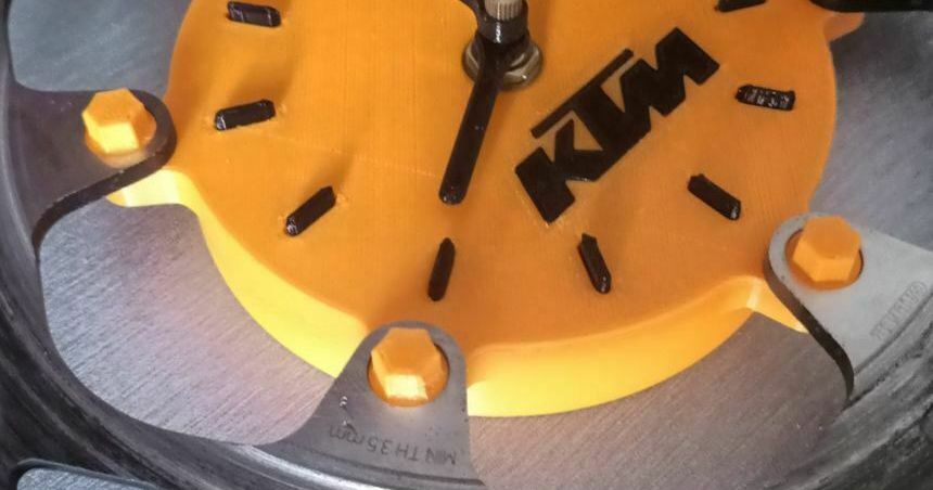 WALL-MOUNTED CLOCK FROM A KTM MOTORCYCLE BRAKE DISC by Egorka555 ...