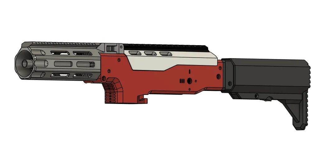Retractable stock for Mosquito V2 by Miki | Download free STL