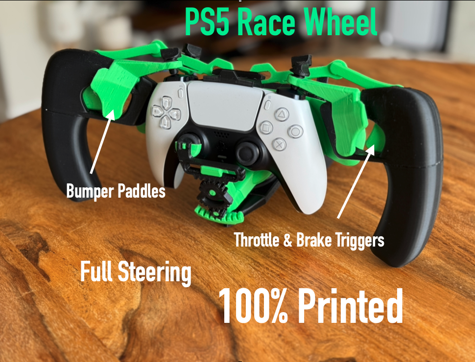 PS5 Controller Racing Wheel 100% 3D printed - TEST FIT
