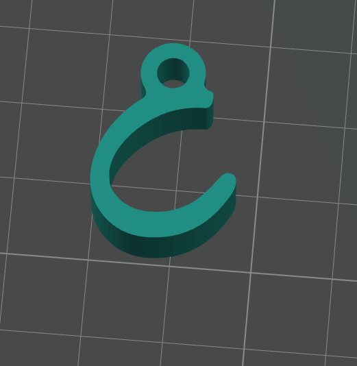 Letter C Keychain